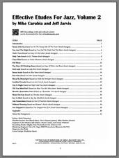 Cover icon of Effective Etudes For Jazz, Volume 2 - Eb Alto and Bari Saxophone sheet music for alto or baritone saxophone by Jeff Jarvis and Mike Carubia, intermediate skill level