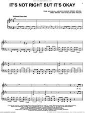 Cover icon of It's Not Right But It's Okay sheet music for voice, piano or guitar by Whitney Houston, Fred Jerkins, Isaac Phillips, LaShawn Daniels, Rodney Jerkins and Toni Estes, intermediate skill level