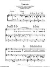 Cover icon of Valencia sheet music for voice, piano or guitar by Jose Padilla, Eric Valentine, Jacques Charles and Lucien Boyer, intermediate skill level