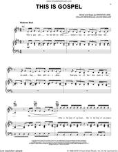 Cover icon of This Is Gospel sheet music for voice, piano or guitar by Panic! At The Disco, Brendon Urie, Dallon Weekes and Jacob Sinclair, intermediate skill level