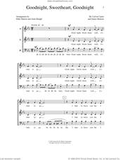 Cover icon of Goodnight, Sweetheart, Goodnight sheet music for choir (SAB: soprano, alto, bass) by Deke Sharon, Anne Raugh, Calvin Carter and James Hudson, intermediate skill level