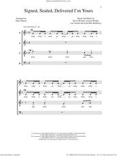 Cover icon of Signed, Sealed, Delivered I'm Yours sheet music for choir (SATB: soprano, alto, tenor, bass) by Deke Sharon, Anne Raugh, Lee Garrett, Lula Mae Hardaway, Stevie Wonder and Syreeta Wright, intermediate skill level