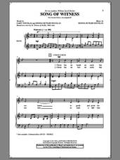 Cover icon of Song Of Witness sheet music for choir (Unison) by Donna Butler Douglas and Gary Douglas, intermediate skill level