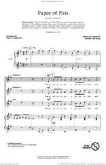 Cover icon of A Paper Of Pins sheet music for choir (SSA: soprano, alto) by Amy Bernon, intermediate skill level