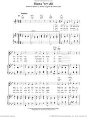 Cover icon of Bless 'Em All sheet music for voice, piano or guitar by Jimmy Hughes and Frank Lake, intermediate skill level