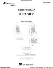 Cover icon of Red Sky (Digital Only) sheet music for concert band (full score) by Robert Buckley, intermediate skill level