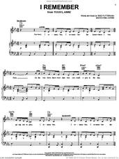 Cover icon of I Remember sheet music for voice, piano or guitar by Michael Cohen and Enid Futterman, intermediate skill level