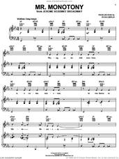 Cover icon of Mr. Monotony sheet music for voice, piano or guitar by Irving Berlin, intermediate skill level
