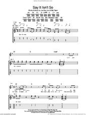 Cover icon of Say It Isn't So sheet music for guitar (tablature) by Bon Jovi and Billy Falcon, intermediate skill level