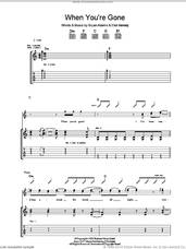 Cover icon of When You're Gone sheet music for guitar (tablature) by Bryan Adams, Chisholm Melanie and Eliot Kennedy, intermediate skill level