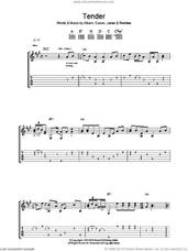 Cover icon of Tender sheet music for guitar (tablature) by Blur, Alex James, Damon Albarn, David Rowntree and Graham Coxon, intermediate skill level