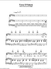 Cover icon of Force Of Nature sheet music for voice, piano or guitar by Oasis and Noel Gallagher, intermediate skill level