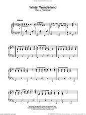 Cover icon of Winter Wonderland sheet music for piano solo by Johnny Mathis, Felix Bernard and Richard Smith, intermediate skill level
