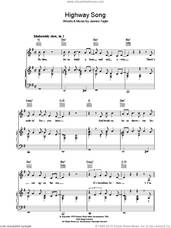 Cover icon of Highway Song sheet music for voice, piano or guitar by James Taylor, intermediate skill level