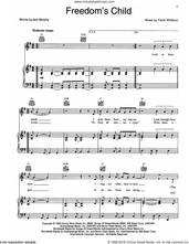 Cover icon of Freedom's Child sheet music for voice, piano or guitar by Jack Murphy and Frank Wildhorn, intermediate skill level