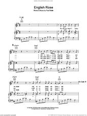Cover icon of English Rose sheet music for voice, piano or guitar by Journey South and Paul Weller, intermediate skill level