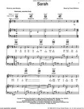 Cover icon of Sarah sheet music for voice, piano or guitar by Frank Wildhorn and Jack Murphy, intermediate skill level
