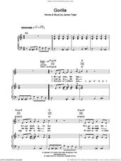 Cover icon of Gorilla sheet music for voice, piano or guitar by James Taylor, intermediate skill level