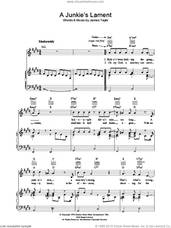 Cover icon of A Junkie's Lament sheet music for voice, piano or guitar by James Taylor, intermediate skill level