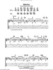 Cover icon of Mexico sheet music for guitar (tablature) by James Taylor, intermediate skill level
