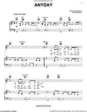 Cover icon of Anyday sheet music for voice, piano or guitar by Ani DiFranco, intermediate skill level