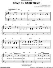Cover icon of Come On Back To Me sheet music for piano solo by Third Day, Brad Avery, David Carr, Mac Powell, Mark Lee and Tai Anderson, easy skill level