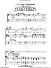 Cover icon of Too Many Sandwiches sheet music for guitar (tablature) by Stereophonics, Kelly Jones, Richard Jones and Stuart Cable, intermediate skill level