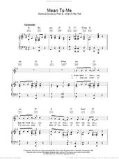 Cover icon of Mean To Me (from Love Me Or Leave Me) sheet music for voice, piano or guitar by Roy Turk and Fred Ahlert, intermediate skill level