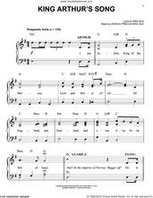 Cover icon of King Arthur's Song sheet music for piano solo by Eric Idle and John Du Prez, easy skill level