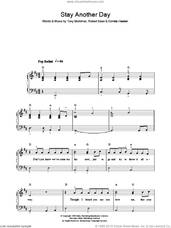Cover icon of Stay Another Day sheet music for piano solo by East 17, Dominic Hawken, Robert Kean and Tony Mortimer, easy skill level