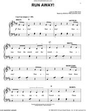 Cover icon of Run Away! sheet music for piano solo by Eric Idle and John Du Prez, easy skill level