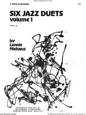Cover icon of Six Jazz Duets, Volume 1 sheet music for two tenor saxophones by Lennie Niehaus, intermediate duet