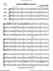 Cover icon of Marche Militaire Francaise (COMPLETE) sheet music for saxophone quartet by Frank J. Halferty and Camille Saint-Saens, classical score, intermediate skill level