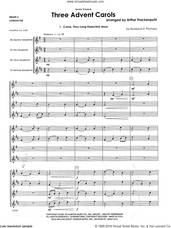 Cover icon of Three Advent Carols (COMPLETE) sheet music for saxophone quartet by Arthur Frackenpohl, intermediate skill level