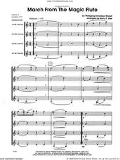 Cover icon of March From The Magic Flute (COMPLETE) sheet music for four clarinets by Wolfgang Amadeus Mozart and Harry Gee, classical score, intermediate skill level