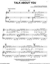 Cover icon of Talk About You sheet music for voice, piano or guitar by Mika, Johan Carlsson and Ross Golan, intermediate skill level