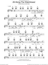 Cover icon of All Along The Watchtower sheet music for voice and other instruments (fake book) by Jimi Hendrix, U2 and Bob Dylan, intermediate skill level