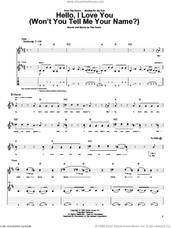 Cover icon of Hello, I Love You (Won't You Tell Me Your Name?) sheet music for guitar (tablature) by The Doors, intermediate skill level