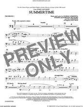 Cover icon of Summertime sheet music for orchestra/band (trombone 1) by George Gershwin, Dorothy Heyward, DuBose Heyward, Ira Gershwin and Mac Huff, intermediate skill level