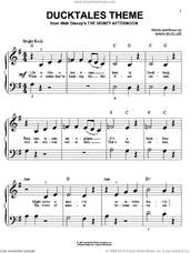 Del Sur falta de aliento legal DuckTales Theme sheet music for piano solo (big note book) (PDF)