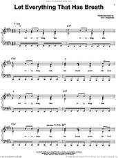 Cover icon of Let Everything That Has Breath sheet music for voice, piano or guitar by Matt Redman, intermediate skill level