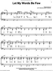 Cover icon of Let My Words Be Few (I'll Stand In Awe Of You) sheet music for voice, piano or guitar by Matt Redman and Beth Redman, intermediate skill level