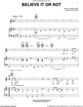 Cover icon of Believe It Or Not sheet music for voice, piano or guitar by Grateful Dead, Jerry Garcia and Robert Hunter, intermediate skill level