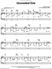 Cover icon of Uncreated One sheet music for voice, piano or guitar by Chris Tomlin and J.D. Walt, intermediate skill level