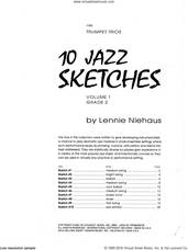 Cover icon of 10 Jazz Sketches, Volume 1 sheet music for trumpet trio by Lennie Niehaus, intermediate skill level
