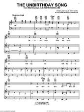 Cover icon of The Unbirthday Song (from Alice In Wonderland) sheet music for voice, piano or guitar by Mack David, Al Hoffman and Jerry Livingston, Al Hoffman, Jerry Livingston and Mack David, intermediate skill level