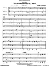Cover icon of 10 Favorite Melodies For 3 Horns (COMPLETE) sheet music for horn trio by David Uber, classical score, intermediate skill level