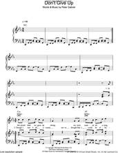 Cover icon of Don't Give Up sheet music for voice, piano or guitar by Kate Bush and Peter Gabriel, intermediate skill level