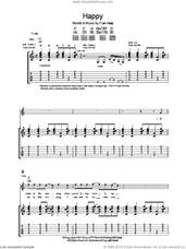 Cover icon of Happy sheet music for guitar (tablature) by Merle Travis and Fran Healy, intermediate skill level