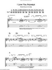 Cover icon of I Love You Anyways sheet music for guitar (tablature) by Merle Travis and Fran Healy, intermediate skill level